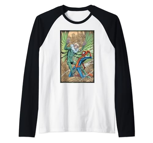 T-shirt Manches Raglan Spider-Man avec Impression Poster Durable