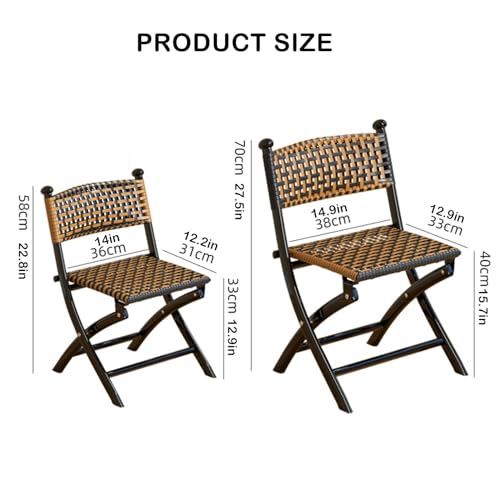 Rattan Chair Balcony Leisure Chair Folding Chair Camping Outdoor Stool Matzan,Lightweight and Compac