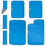 Paw Inspired Fitted Fleece Liners for Ferret Nation, Critter Nation Cage for Ferrets, Rats, Chinchillas, Hedgehogs & Other Small Animals (Blue, Double Unit Combo)