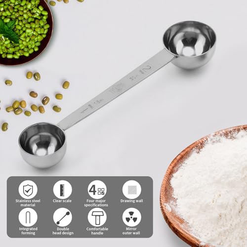 Protein Scoop 30g Protein Powder Scoop,30g Scoop Stainless Steel Scoops for Powder Measuring Protein Scoop Set Dual Head Measuring Scoop Suitable for Canisters and Kitchen Measurement(1 Piece) - Image 3