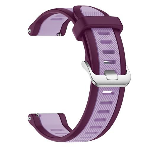 FiiMoo 22mm Silicone Strap for Garmin Forerunner 570 47mm/Forerunner 970/Venu 3/Forerunner 255, Silicone Replacement Band, Adjustable Replacement Band, Sport Strap for Garmin Vivoactive 4 - Purple - Image 4