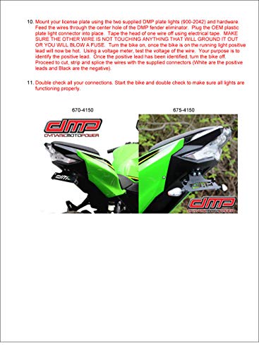 Dmp Kawasaki Ninja 400 Z400 2018 2019 2020 2021 Fender Eliminator 670-4150 - Made In The Usa #TOP6