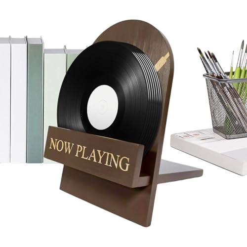 Generico Skivarrangör - Retro Display Album Arrangör - För Vinylskivor | För Vardagsrum Bord Kontor Sovsal Lägenhet Studie Familj