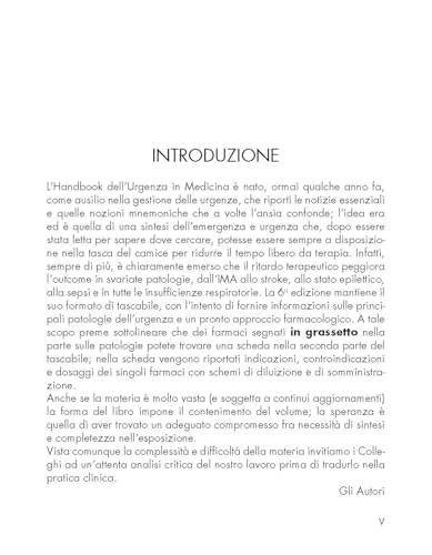 Handbook Dell'urgenza In Medicina Vi Edizione Aggiornata Ed Ampliata - 2