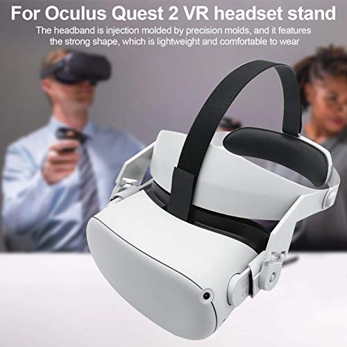 Faixa de cabeça ajustável compatível com Oculus Quest 2 com almofada de cabeça, substituição para al