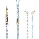 Yinyoo イヤモニ アップグレードケーブル 2pin TFZ 3.5mm YYX4849 銀メッキ線 16芯 ヘッドフォン リケーブル 音質改善 イヤホン リケーブル hi-fiオーディオ イヤフォン ケーブル ZAS/EDX PRO/DQ6S/DQ6/CRN/ASX/AST/ASF/AS16/AS12/EDS/KS1/KS2/melody 等に対応（TFZ・3.5ｍｍプラグ）