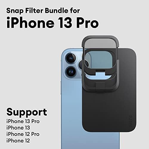 Pan's Snap Filter ND Filter Bundle Compatible for iPhone 13Pro/12Pro + Extendable Tripod and Phone Clip