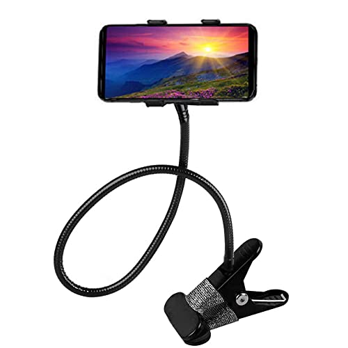 Gooseneck Phone Holder , Lazy Bracket Flexible Long Arms for All Mobile - Universal Cell Phone Holder, Clip Stand for Desk Chair Bed Office Kitchen Rotate Freely Lazy Bracket Holder (Style 1)