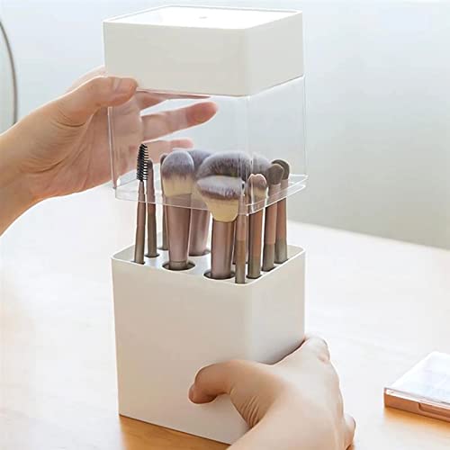 Boîte de rangement maquillage compartimentée pour crayons et pinceaux - 3
