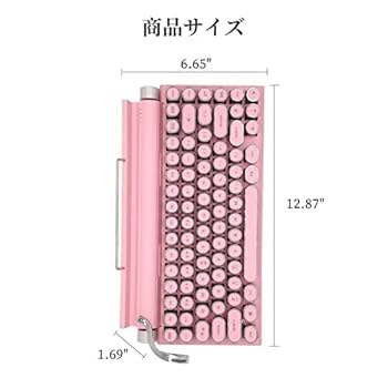 Amazon | タイプライター型 レトロ メカニカルキーボード LED