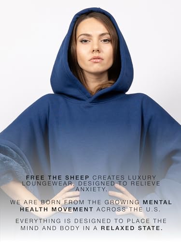 Image of FREE THE SHEEP Eden Hoodie - Oversized Weighted Hoodie Cloak with Ultra-Soft Faux Fur Liner