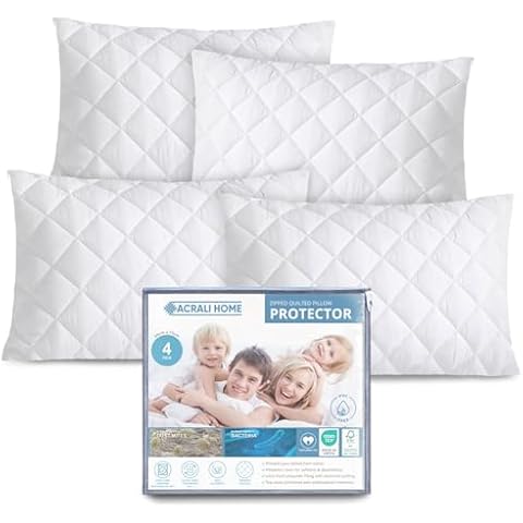 ACRALI HOME Quilted Microfiber Pillow Protectors Cover