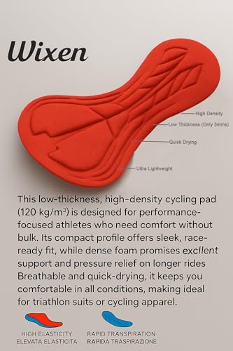 Wixen Terno masculino de triatlo de desempenho sem mangas, tecido acolchoado, secagem rápida, nataçã