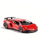 TGRCM-CZ 1/36 Skala Lamborghini Aventador LP700-4 Casting Car Modell, Zink Legierung Spielzeugauto für Kinder, Pull Back Fahrzeuge Spielzeugauto für Kleinkinder Kinder Jungen Mädchen Geschenk (Rot)