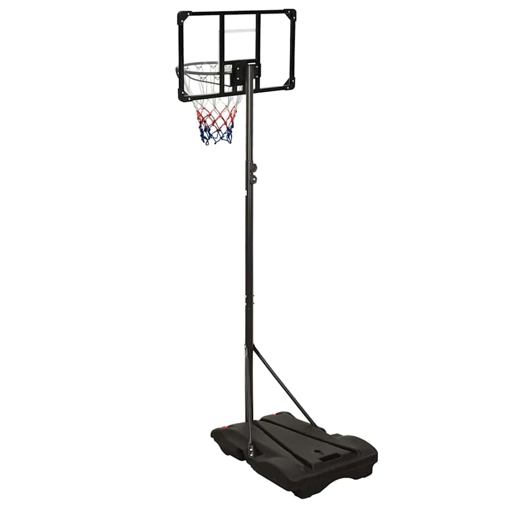 Canestro da basket regolabile in altezza da 256 a 361 cm, con base stabile, per giardino e interni, pannello posteriore in policarbonato resistente alle intemperie