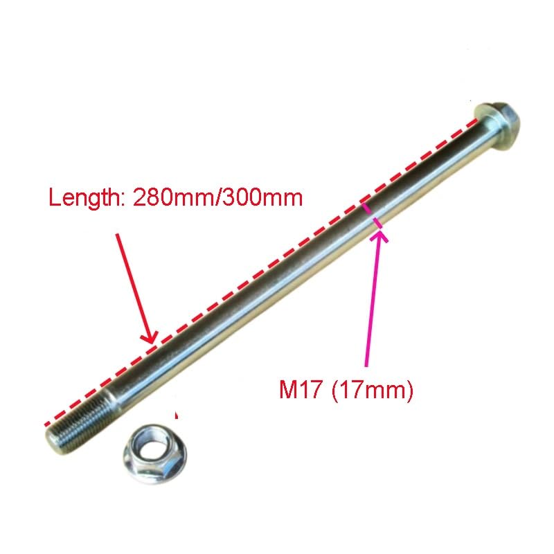 Zkensh-Bolts Motorcycle Wheel Axle Bolt M17-Length 280mm/300mm