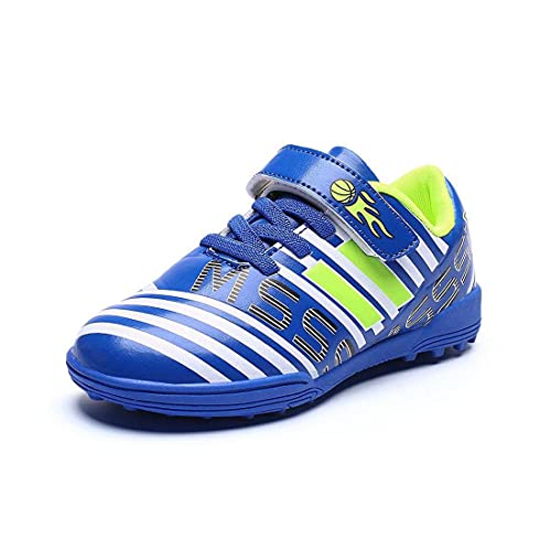 YXIAOL Stud Football Boots Kids Transpirable Fútbol Zapatos Chicas Atletismo Entrenamiento Zapatillas Adolescente Aire Libre Zapatillas Deporte para Niños Unisex VIIPOO,Blue-39 Cover