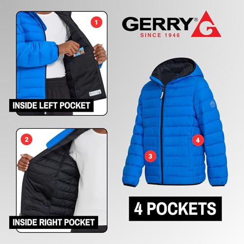 Gerry Packable Puffer Jackets for Boys, Hooded Boys Winter Coat Outerwear4