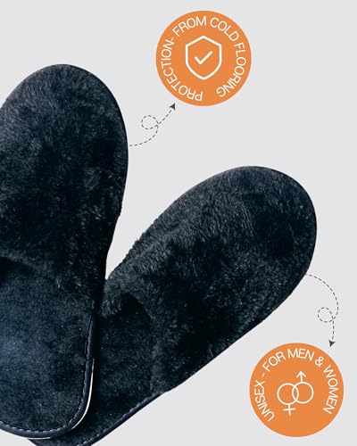 Image of Premium Fur Home Slippers For Women & Men For Winter Capet Slippers for Bedroom Indoor Carpet house slides