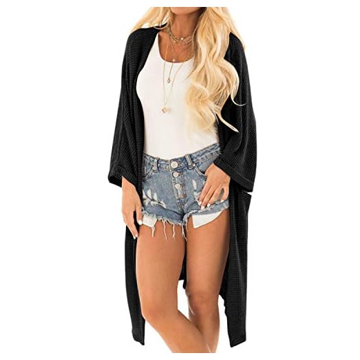 YOINS Kofta dam höst vinter stickad rock elegant sweatshirt kimono stickad tröja lång avslappnad tröja cardigan jacka toppar ytterkläder tröja