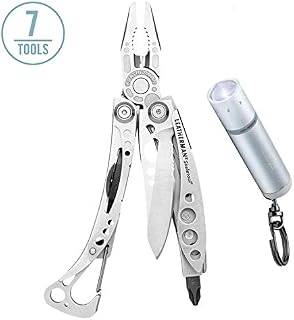 Leatherman - Skeletool Multitool, Stainless Steel + LED Lenser K2L Flashlight - Great