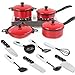 Ogquaton  Simulation Kochgeschirr Set, 13 Stücke Kinder Simulation Gasherd Topf Messer Küche Kochgeschirr Kinder Spielzeug Langlebig und Nützlich