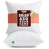 Utopia Bedding 20x20 Pillow Inserts, Set of 2, White – Indoor Decorative Throw Pillows...