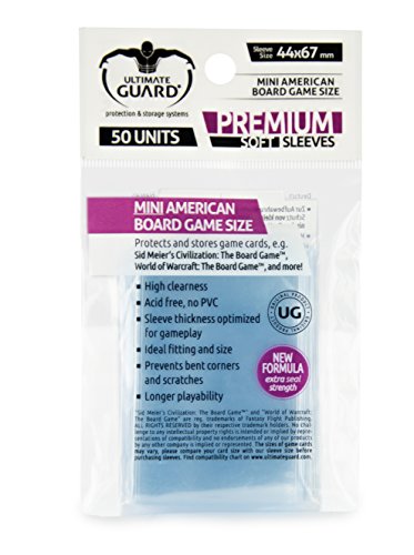 Preisvergleich Produktbild Ultimate Guard UGD010280 - Premium Sleeves für Brettspielkarten Mini American 50