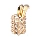 Feyarl Crystal Makeup Brush Holder Makeup Brush Organizer Pen Pencil Holder Storage Cosmetics Tools Container for Dresser Countertop Bathroom (Gold)