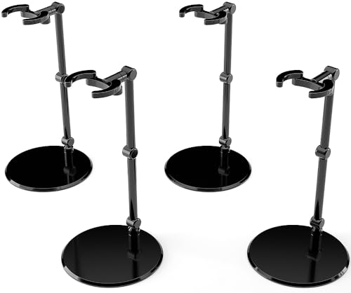 グッドスマイルカンパニー[GOOD SMILE COMPANY] THE シンプルスタンドmini ×4 BLACK【小型フィギュア＆ディフォルメフィギュア用】プラスチック製台座（Amazon）