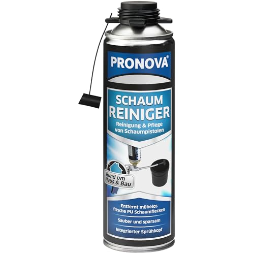 PRONOVA Pistolenschaumreiniger zum Reinigen von Schaumpistolen & zum Entfernen von PU-Schaum 500ml PU Reiniger