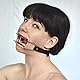 Honeylust Abschließbarer Fetisch Mundspreizer mit Metallhaken - Bondage Mundsperre - verschließbarer BDSM Mundknebel - SM Sexspielzeug