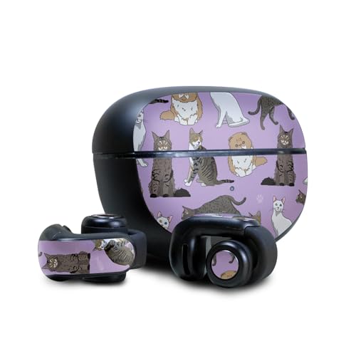 Image of Skin Compatible with Bose Ultra Open Earbuds - Cat Chaos - Premium 3M Vinyl Protective Wrap Decal Cover - Easy to Apply | Crafted in The USA by MightySkins