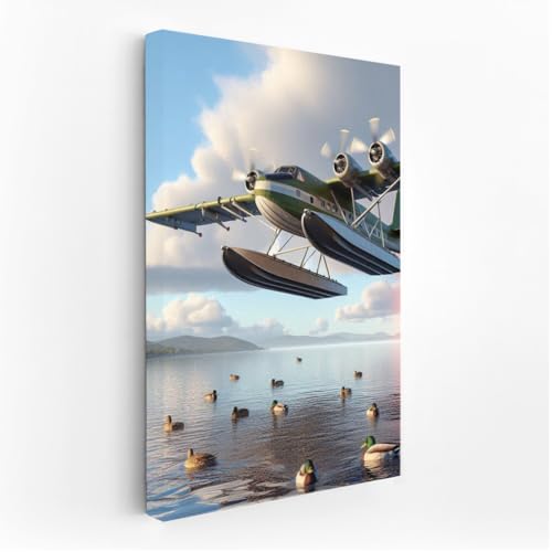 Hovering Amphibious Aircraft Over the Lake: Portal to Dreams and