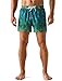 Nonwe Men's Bathing Suit Soft Relaxed Fit Quick Dry Gradient Geometry Board Shorts Green 40