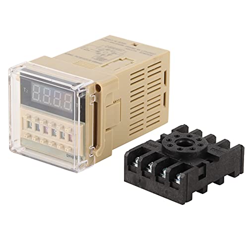 LED Display Automation Digital, dh48s Digital Display time Relay Delay Timer Control Relay Switch Module, 110V AC DH48S S 0.1s~99h Cycle Control Digital Display Time Relay with
