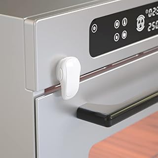 SAFELON 1 PC Baby Safety Oven Door Lock, Double Button Oven Lock for Kitchen Safety (White)