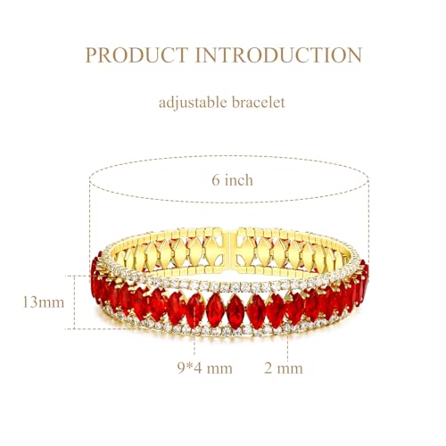 AiliFe Cubic Zirconia Cuff Bracelet for Women and Teenager, 3 Row Rhinestone Bracelet | Open CZ Diamond Bangle4