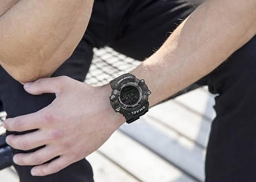 AIMES Mens Military Multifunction Digital LED Watch Electronic Waterproof Orange Sport Watch Alarm Countdown Wristwatch3