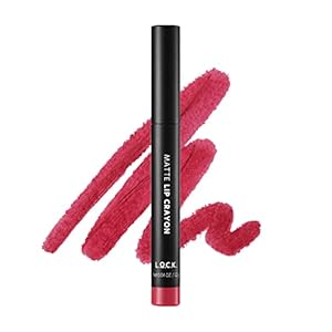 L.O.C.K. MATTE LIP CRAYON 05 COOL RED Long Lasting Velvet Soft Matte lipstick VEGAN & CRUELTY FREE