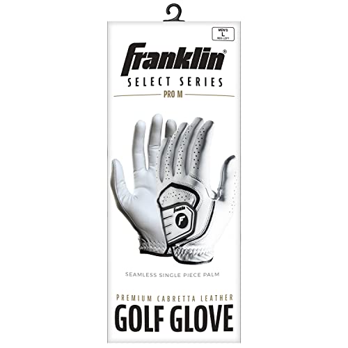 Franklin Sports Select Series Pro Golf Glove - Left Hand - Pearl/Black - Adult X-Large - image 6