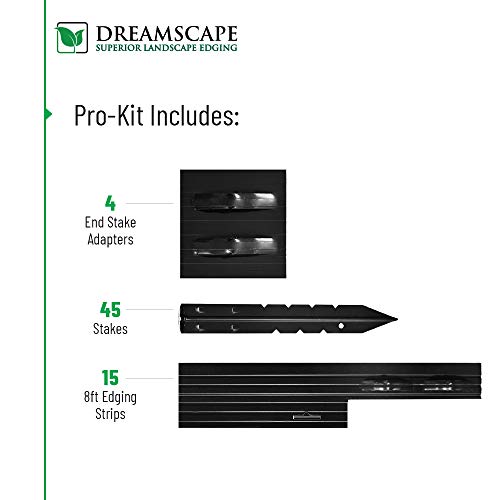 Dreamscape PRO Aluminum Landscape Edging - Easy Install Professional Landscaping Border - 15 Strips, 8ft Each (120ft Total) - Bronze Painted - Metal Divider for Lawn, Garden, Flowerbed - Thumbnail 2