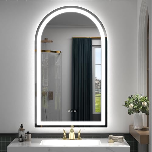 Image of 24x40 Inch Arched LED Bathroom Mirror