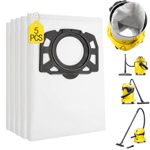 El Mejor Listado de Bolsas para aspiradoras los más recomendados. 45 OIUBJDA 5 pcs bolsas para aspiradora karcher WD3, WD1, WD2 Plus, KWD1-3 y MV 2-3, Filtro para Karcher kwd 2 aspiradora,WD3, WD1 Aspiradora accesorios,Gran capacidad, duradero,...