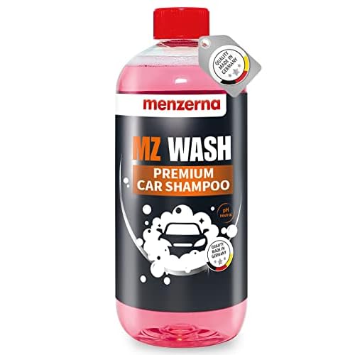 menzerna “MZ Wash” I Car Wash 1L I Premium Car Shampoo to Remove Dust, Dirt and Grime I Car Soap to Prep for Buffing & Polishing Compounds I Quick Dry and High Shine Finish I with a Tropical Scent