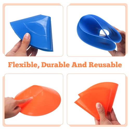 VirtuGro 50Pcs Football Cones Disc Cones Sport Cone Marker Cones Discs Set with Carry Bag and Cone Holder for Soccer, Football, Agility Training,Basketball, Sports, Games, Field Cone Markers - Image 3