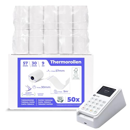Rouleau CB thermique 57mm sans BPA à impression haute définition pour reçus durables - Pack 50