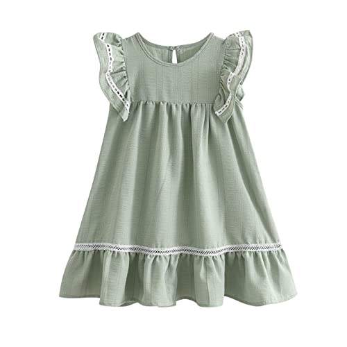 Mercatoo Vestido de verão infantil para meninas de 2 a 7 anos, vestido casual elegante e elegante, V