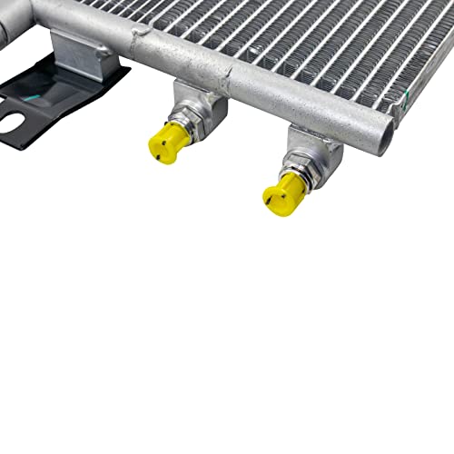 Image of TRQ Air Conditioning A /C Condenser Receiver Drier Aluminum for Ram | for 2011-2018 Ram 1500 2012-2013 Ram 2500 2012-2013 Ram 3500 4.7L V8 5.7L V8 Auto Trans From 5 /31 /11 Production Date with