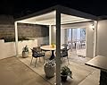 PURPLE LEAF Outdoor Louvered Pergola 12' x 16' White Aluminum Gazebo Pergola with 2 Independently Adjustable Rainproof Hardtop for Patio Garden Yard